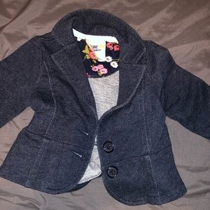 denim knit blazer 12m peplum hem worn twice!